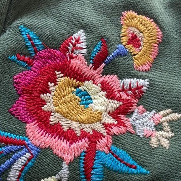 NEW SOLITAIRE embroidered green full zip hoodie S - Picture 3 of 14